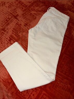 GAP White Straight-Leg Jeans